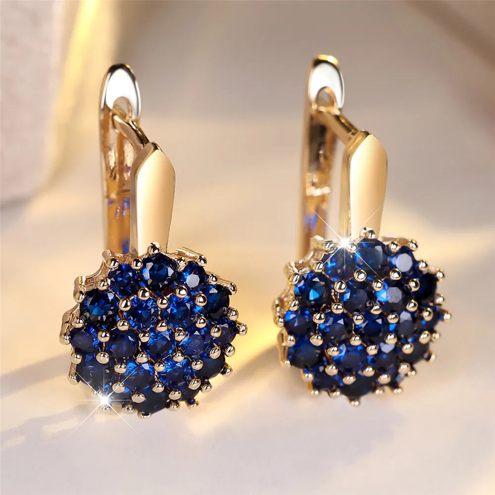 Brincos Girassol em Zircônia Cúbica