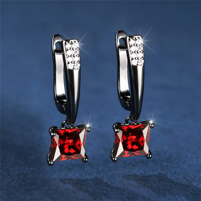 Brincos Quadrados Zircônia Cúbica