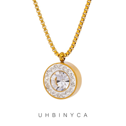 Colar Feminino Pendente Brilhante Polido Espelhado