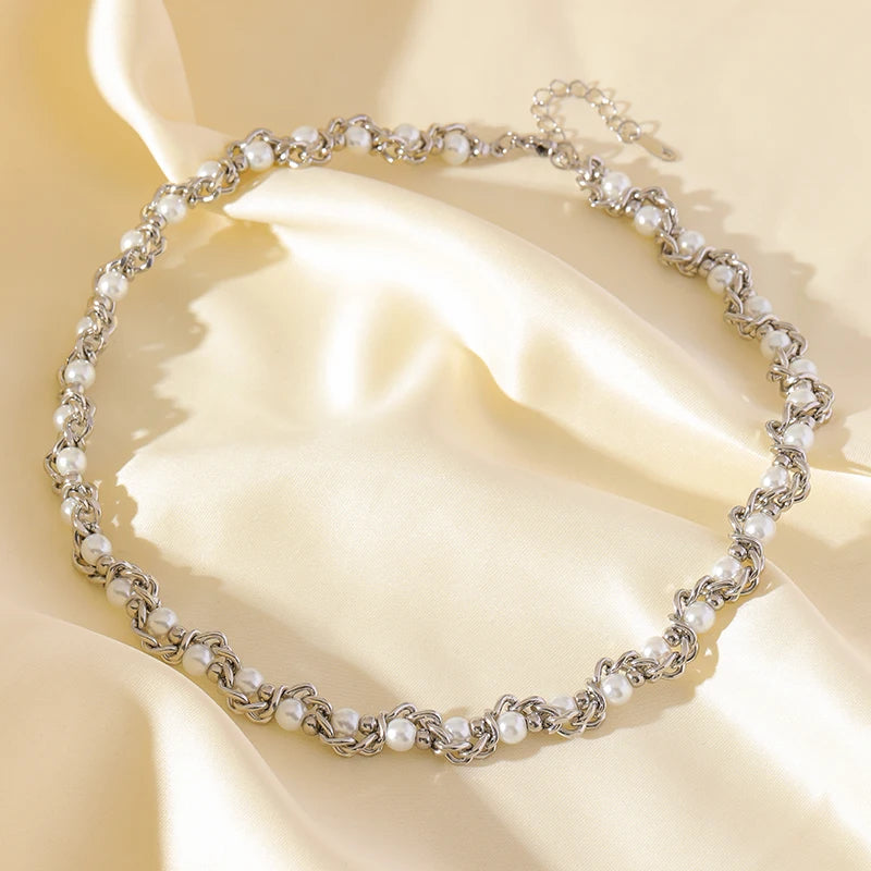 Conjunto de Joias - Colar e Pulseira Aço Inoxidável