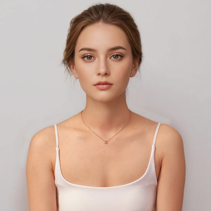 Colar Feminino Pingente Gota Brilhante