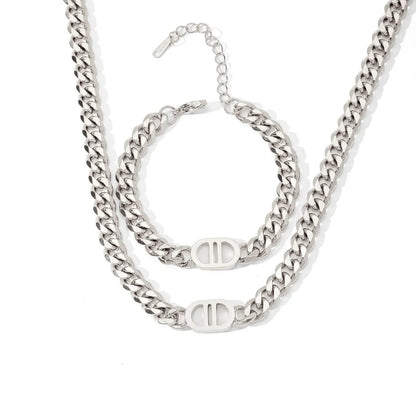 Conjunto de Joias - Colar e Pulseira de Elo