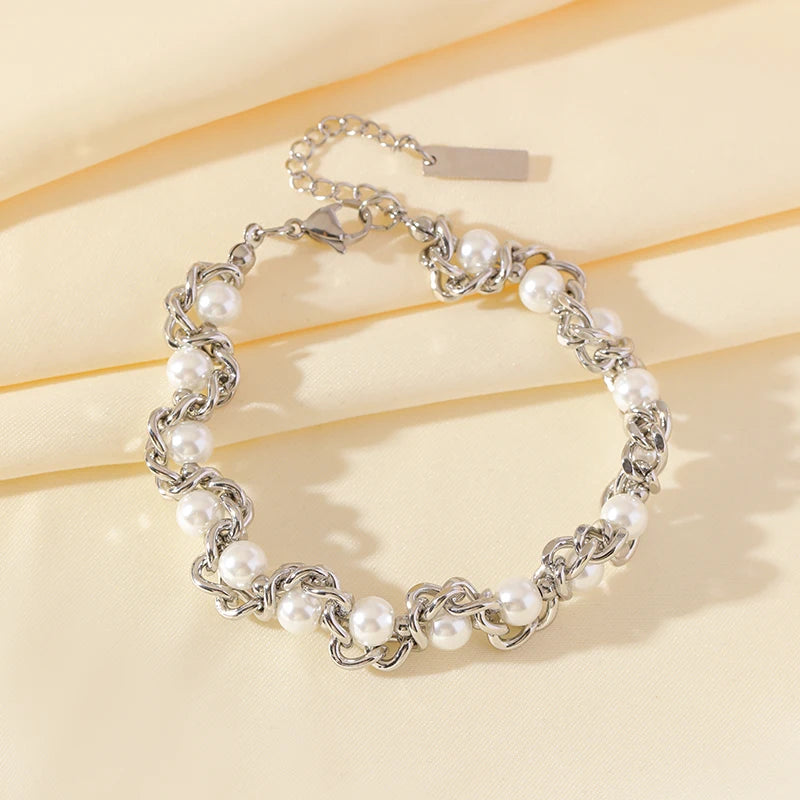 Conjunto de Joias - Colar e Pulseira Aço Inoxidável