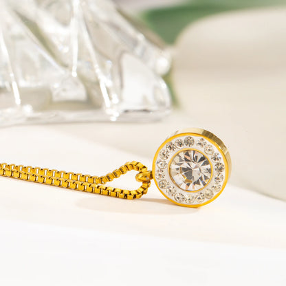 Colar Feminino Pendente Brilhante Polido Espelhado