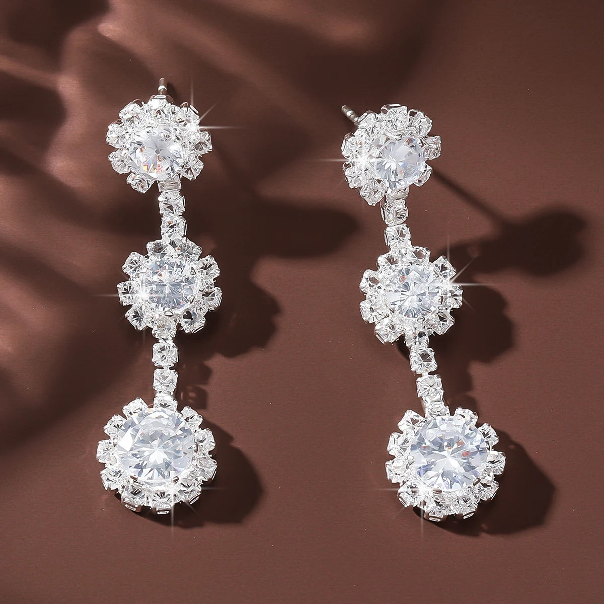 Brincos Pendurados Pérola Com Pétalas