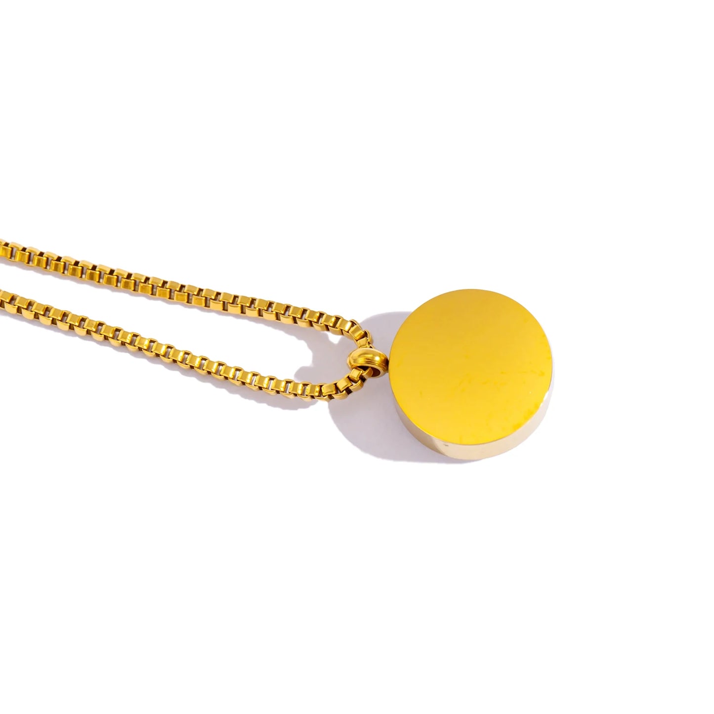 Colar Feminino Pendente Brilhante Polido Espelhado