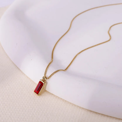 Colar Feminino Pendente de Cristal em Zircônia