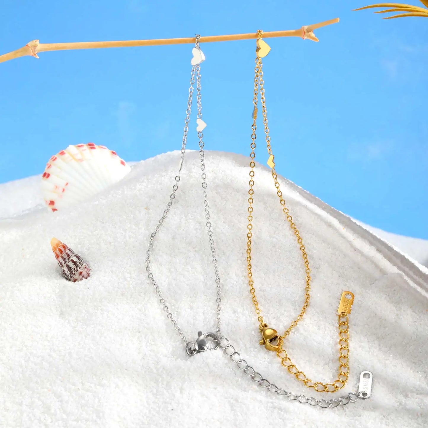 Tornozeleira Feminina Em Aço Inoxidável