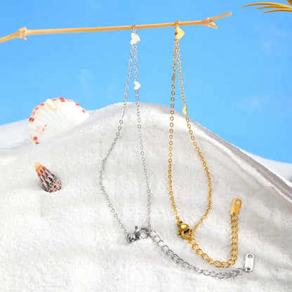 Tornozeleira Feminina Em Aço Inoxidável