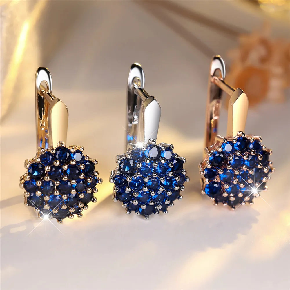 Brincos Girassol em Zircônia Cúbica