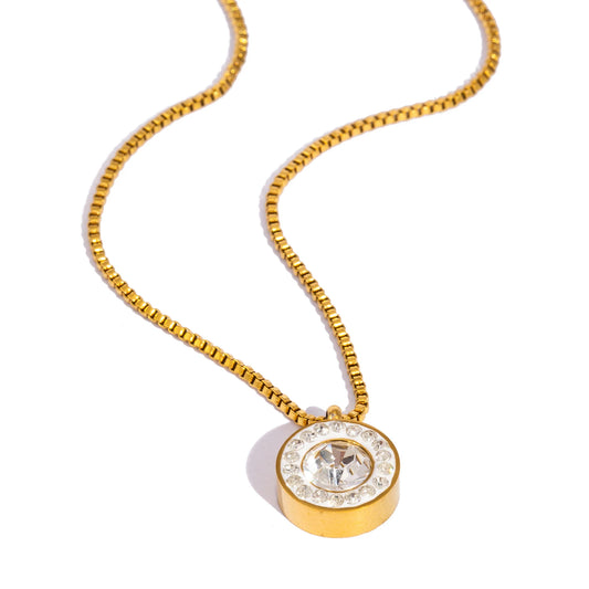 Colar Feminino Pendente Brilhante Polido Espelhado