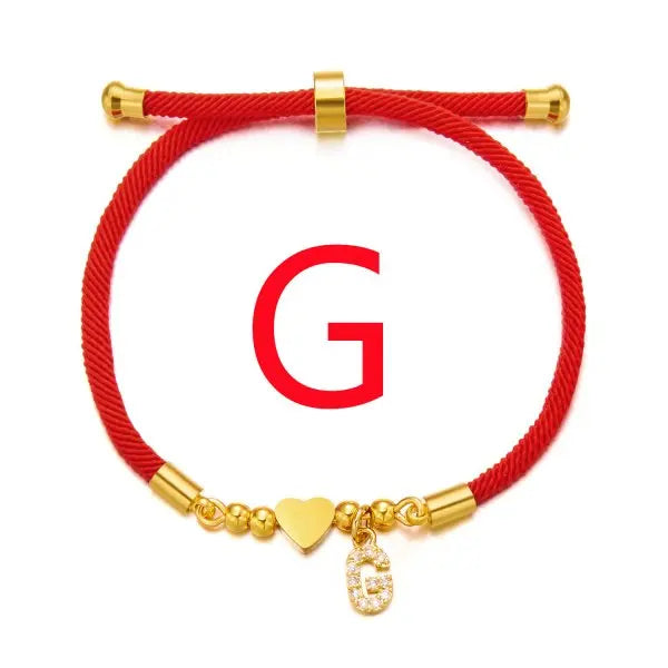 Pulseira Corda Torcida Letra Inicial