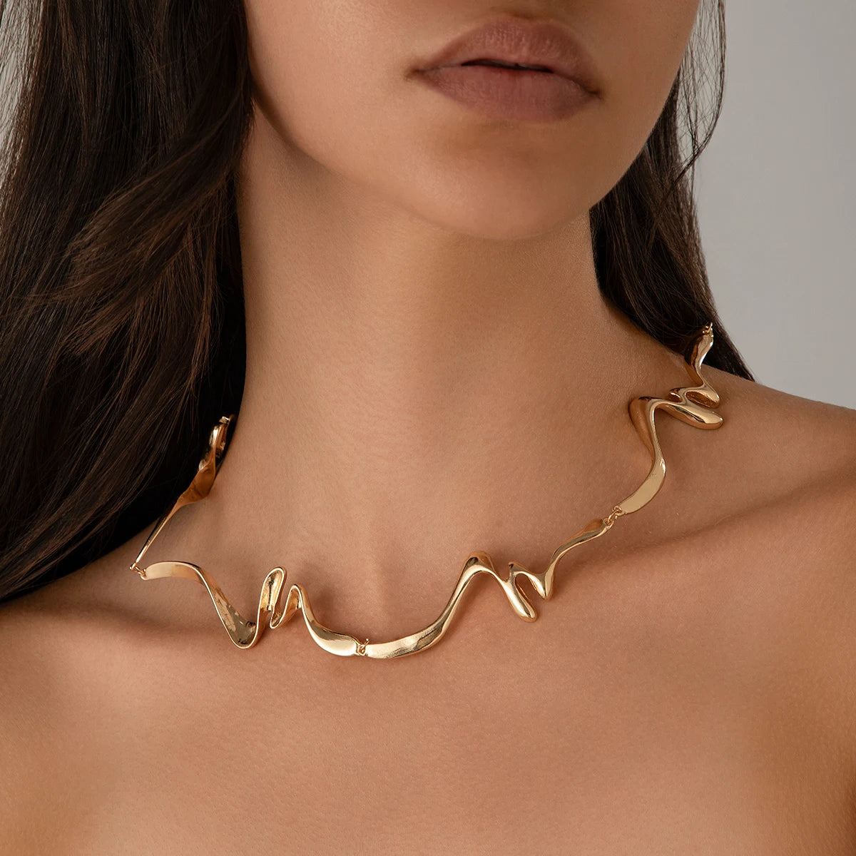Colar Choker Gargantilha Design Irregular