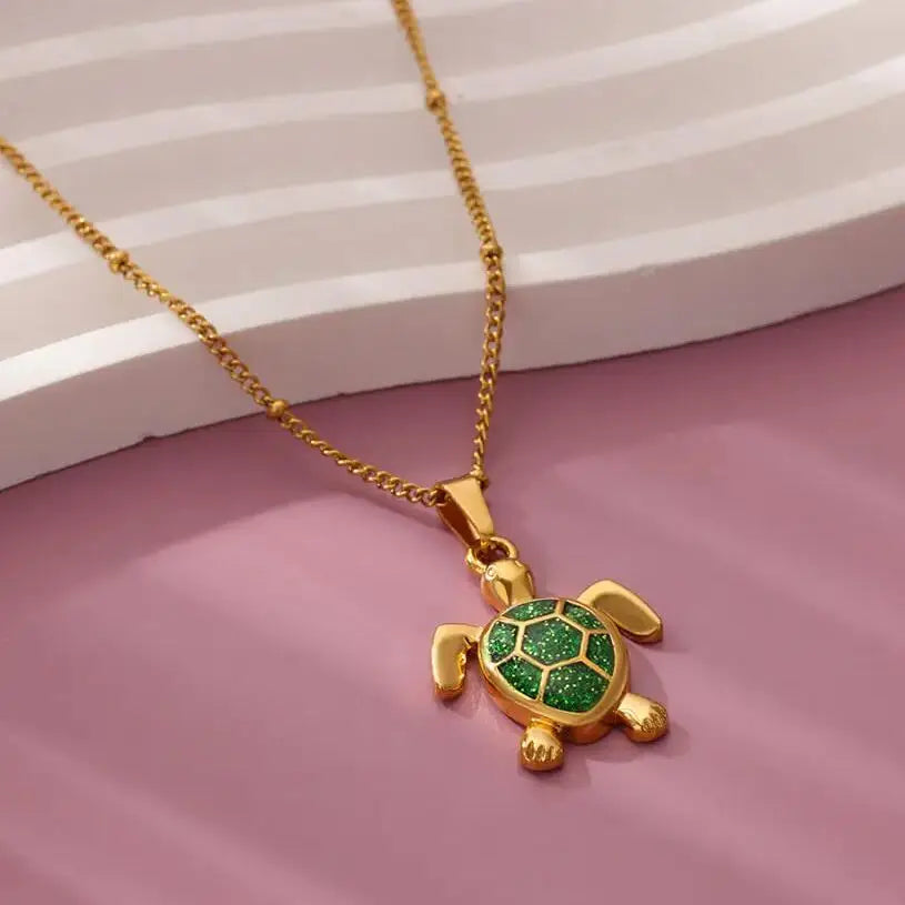 Colar Feminino Pingente de Tartaruga