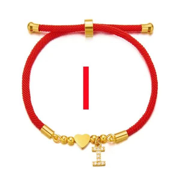 Pulseira Corda Torcida Letra Inicial