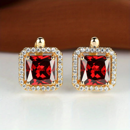 Brincos Pedra Quadrada