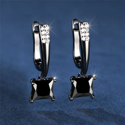 Brincos Quadrados Zircônia Cúbica