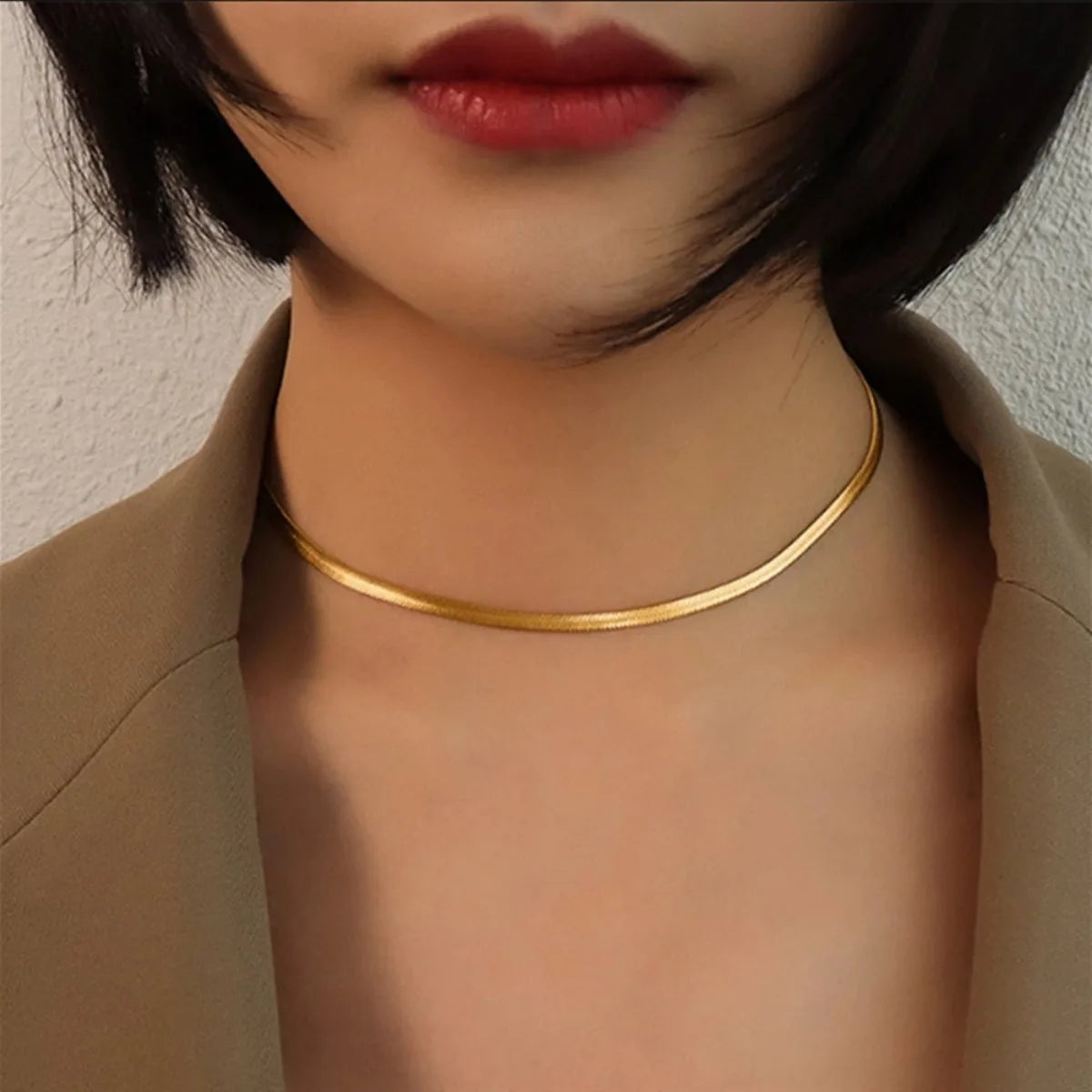 Colar de Corrente Feminino Dourado