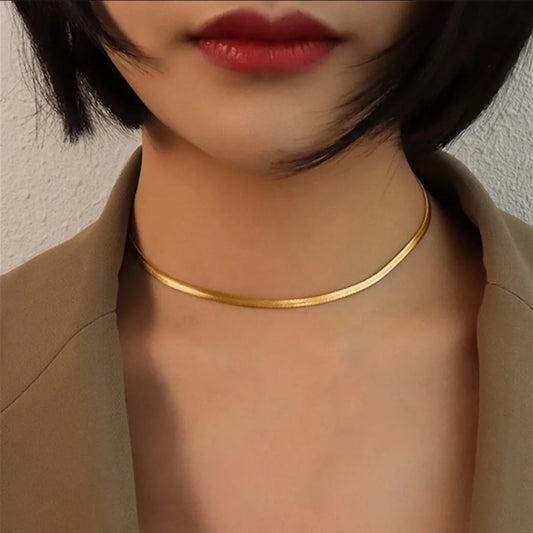 Colar de Corrente Feminino Dourado
