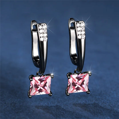 Brincos Quadrados Zircônia Cúbica