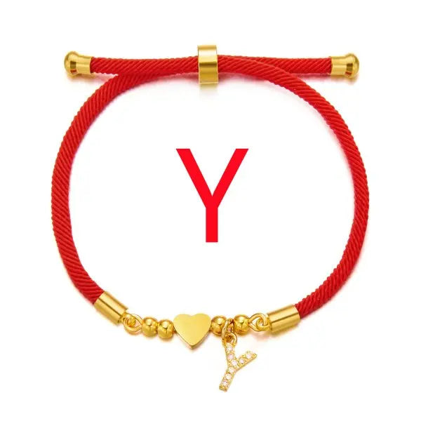 Pulseira Corda Torcida Letra Inicial