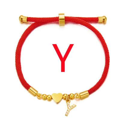 Pulseira Corda Torcida Letra Inicial