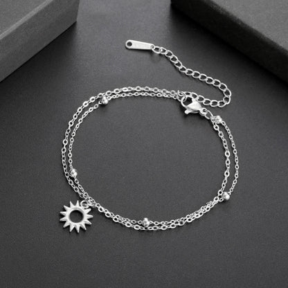Pulseira Bracelete Com Pingente Sol Oco