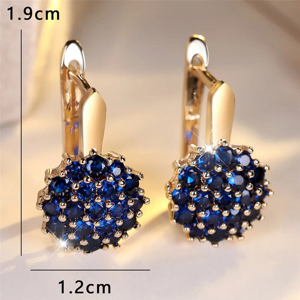 Brincos Girassol em Zircônia Cúbica