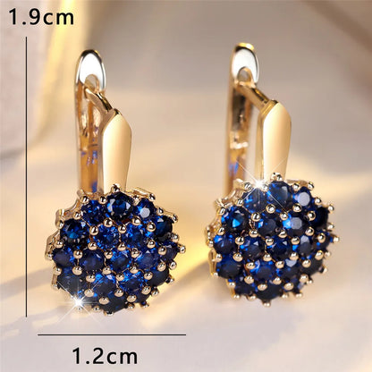 Brincos Girassol em Zircônia Cúbica