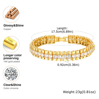 Pulseira Corrente Elos Alongados Ouro 14K