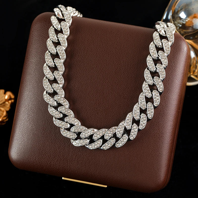 Conjunto de Joias - Corrente Cubana Feminina e Pulseira