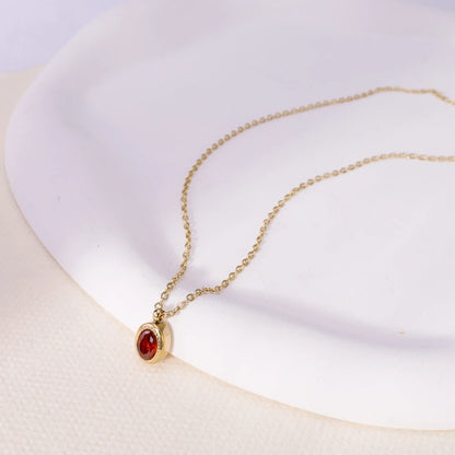 Colar Feminino Pendente de Cristal em Zircônia