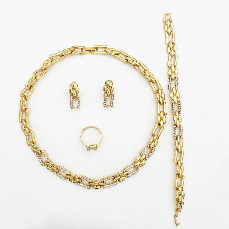 Conjunto de Joias Luxo Estilo Dubai