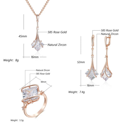 Conjunto de Joias - Colar, Brincos e Anel