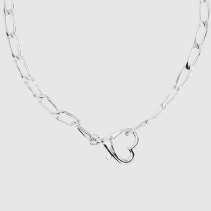 Colar de Elos Dourados Pingente Coração