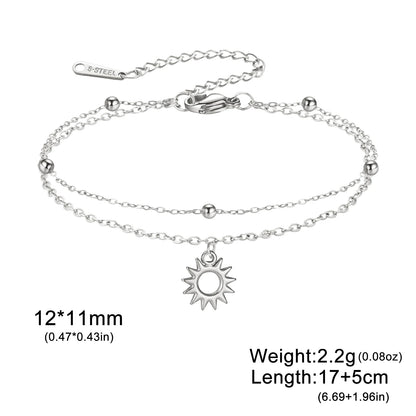 Pulseira Bracelete Com Pingente Sol Oco