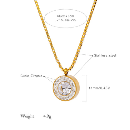 Colar Feminino Pendente Brilhante Polido Espelhado