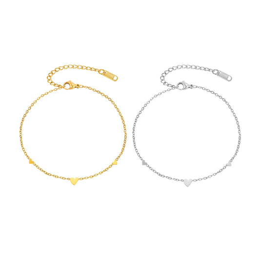 Tornozeleira Feminina Em Aço Inoxidável