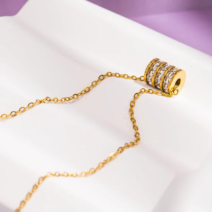 Colar Pingente Cilíndrico Brilhante