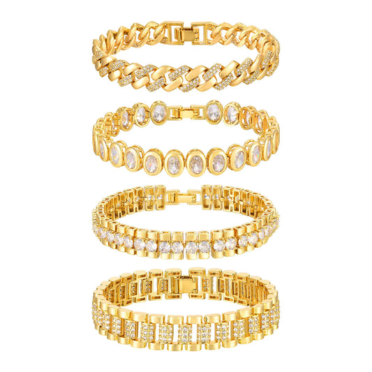 Pulseira Corrente Elos Alongados Ouro 14K