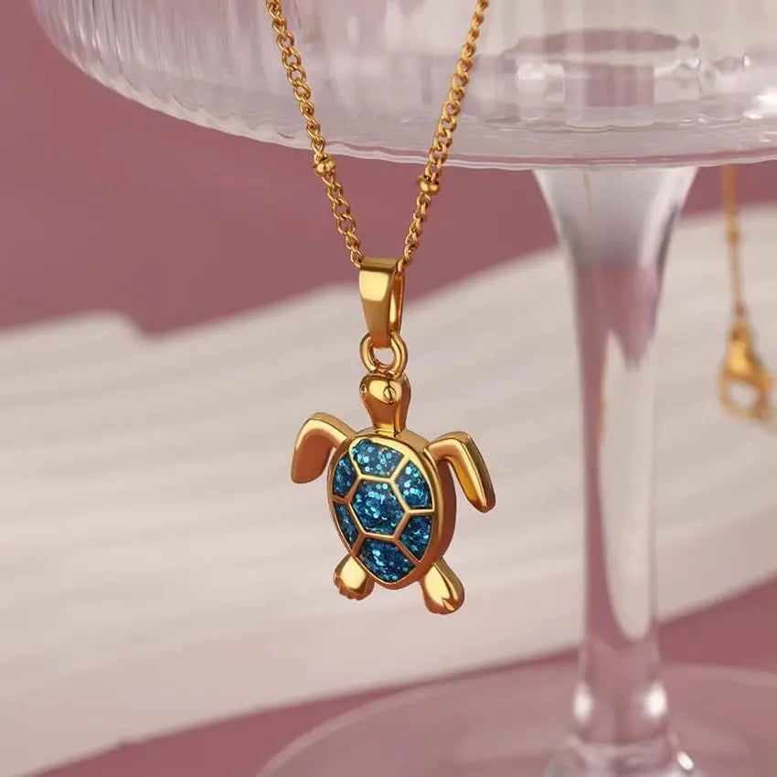 Colar Feminino Pingente de Tartaruga