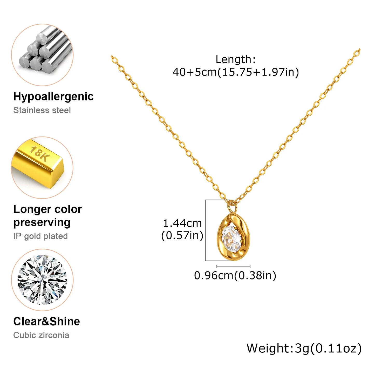 Conjunto de Joias Zircônia